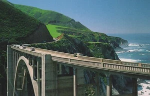 Bixby Bridge - Carmel, California - RPPC sin publicar - Imagen 1 de 3