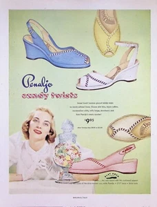 VINTAGE 1950s Print Ad ~ Penaljo Women's Casual Cushioned Support Shoe ~ - Picture 1 of 1