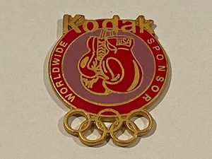 Kodak Olympic Enamel Lapel Pin Team USA United States Boxing Box Gloves Olympics - Picture 1 of 2