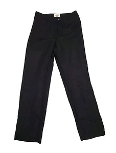 Talbots Irish linen Trousers Pants High Waist  Full Lined Black Size 4 - Picture 1 of 7