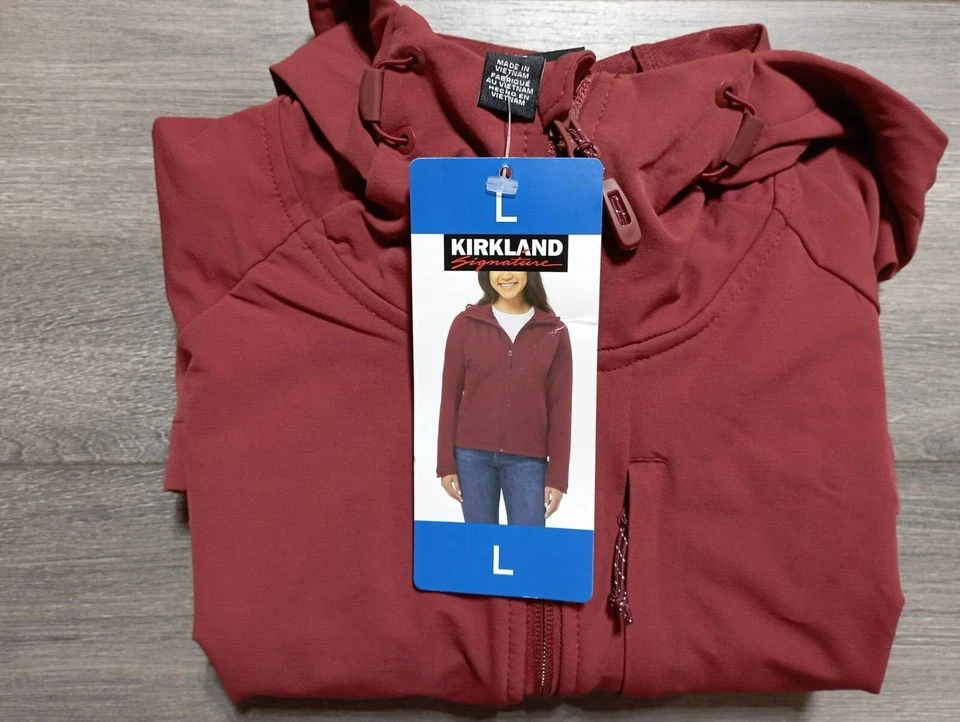 Chaqueta Kirkland Signature Adulto Grande Rojo Oscuro Repelente al Agua Resistente al Viento Para Mujer Foto 1 de 4