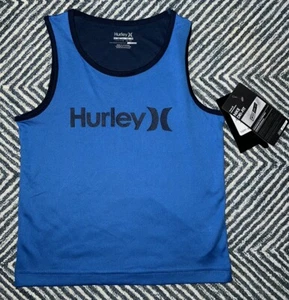 Hurley Dri Fit Youth Boys Mesh Logo Tank Top Blue Sz Medium 5-6 Yrs NWT - Picture 1 of 7