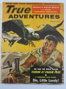 True Adventures Magazin Mär. 1957 FN Martin Kay Vulture Attack Cover! - Bild 1 von 5