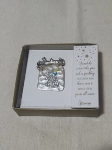 Christmas Angel Pin Brooch Roman Rhinestone NIB D10 - Picture 1 of 4