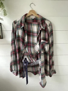 Aerie kariertes Lounge Pyjama Set Hose mit Kordelzug Taschen Gr. XL Damen rot " - Bild 1 von 13