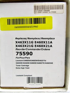 Black X463X11G / X463X21G Toner Cartridge Compatible Lexmark - NEW - Picture 1 of 3