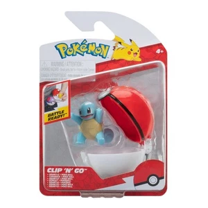 Pokemon Clip âNâ Go Squirtle And Poke Ball Incluye Figura de Batalla de 2 Pulgadas - Imagen 1 de 3