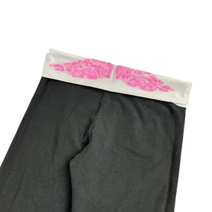 Pantalones de yoga plegables vintage Victoria’s Secret leggings alas de ángel pequeñas lentejuelas - Imagen 1 de 10