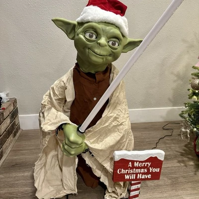 Star Wars Led Home Depot 3.5 Pies Yoda Animatronic Halloween/Navidad Foto 1 de 4