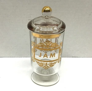 Marmeladengelee Vintage Glas mit Deckel Golddruck - Bild 1 von 7
