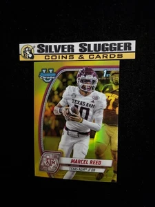 2024 Marcel Reed 1st Bowman Chrome U Yellow Refractor /75 #173 Texas A&M  - Bild 1 von 2