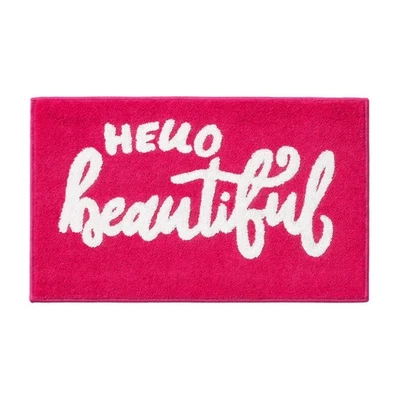 Hola Hermosa Alfombra de Baño - 31.5" x 19.7", Alfombra de Baño Rosa Lavable a Máquina con... Foto 1 de 4