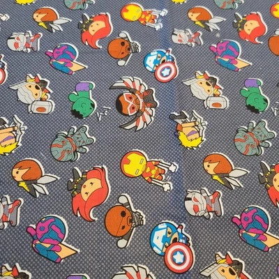 Marvel Team Impact Fabric 1 Yd x 44" Avengers Superhero Cotton Springs Blue - Image 1 of 4