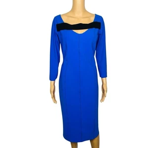Chiara Boni La Petite Robe Arethusa royalblau Midikleid Gr. 12 Stretch neu - Bild 1 von 10