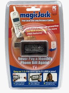 MagicJack A921 USB Phone Jack 2008 Local + Long Distance Factory Sealed - Bild 1 von 11