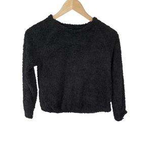 Girls L 10-12 NEW NWT Art Class Black Long Sleeve Ultra Soft Sherpa Sweatshirt - Picture 1 of 3