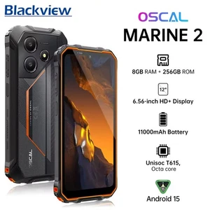 OSCAL Marine 2 Rugged Phone 8GB+256GB 11000mAh 6,56'' Unisoc T61 Android 15 NFC - Bild 1 von 13