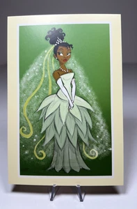 Princesa Disney: Tiana (¡arte conceptual de princesa y rana! Postal rara! 3,75 x 4,5" - Imagen 1 de 2