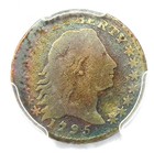 1795 FLOWING HAIR HALF DIME H10C   CERTIFIED PCGS GOOD DETAILS    DATE COIN 