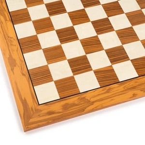 Tablero de ajedrez premium de arce y oliva de 35 cm, hecho a mano por Rechapados Ferrer - Imagen 1 de 4