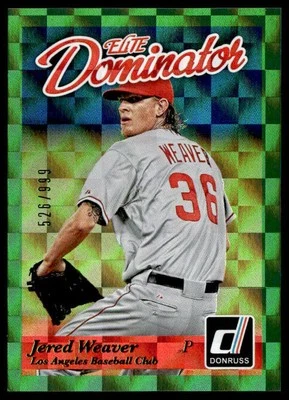 2014 Donruss #1 Jered Weaver Elite Dominator 系列 1 #/999 — 第 1/2 张图片