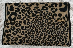 Michael Kors Strick Infinity Schal Damen schwarz hellbraun Tier Leopardenmuster gebraucht, in einwandfreiem Zustand - Bild 1 von 6