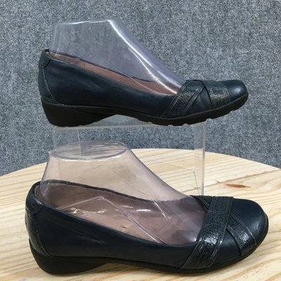 Naturalizer Zapatos Mujer 6 M Mocasines Sin Cordones Cuero Azul Cómodo Puntera Redonda Foto 1 de 4