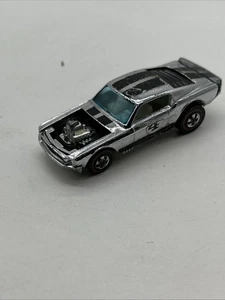 Vintage 1969 Hot Wheels Redline Silver Chrome Boss Hoss Mustang - Picture 1 of 24