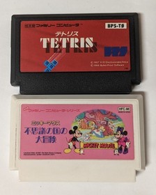 Nintendo Famicom Lot of 2 - Tetris & Mickey Mouse - DScx63