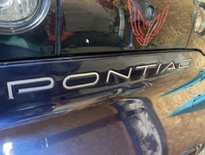 Pontiac FireBird/Trans Am 1993-2002 Rear Bumper ABS Letters Inserts SILVER ALUM - Picture 1 of 4
