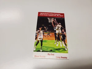 RS20 Boston College 1988/89 Men's Basketball Pocket Schedule Card Beasley/Benton - Picture 1 of 2