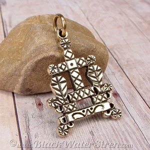 VOODOO VEVE - BARON SAMEDI - Dije Colgante BRONCE Lwa Vodou - Imagen 1 de 5