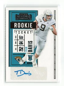 TYLER DAVIS #298 RC 2020 PANINI CONTENDERS JAGUARS ROOKIE TICKET AUTO - Picture 1 of 2