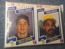 1987 M&M's Star Lineup Complete Set of 24 Cards (12 Panels) - 12 Hall Of Famers!