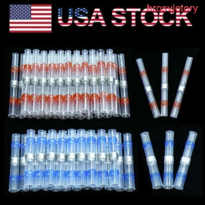 300Pcs Solder Seal Sleeve Heat Shrink Waterproof Wire Butt Connectors Terminals - Image 1 of 4