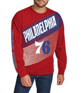PHILADELPHIA 76ERS NBA Shirt Tommy Jeans Hilfiger Red LUCAS Long Sleeve Size XL - Picture 1 of 9