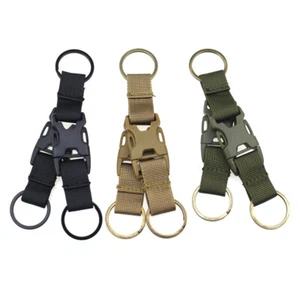 Molle taktischer Rucksack Gürtelschnalle doppelter Schlüsselanhänger Schnellspannschnalle - Bild 1 von 13