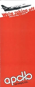 Airline Timetable - Apollo Airways - 01/05/79 - N1225 Handley Page Jetstream - Picture 1 of 1