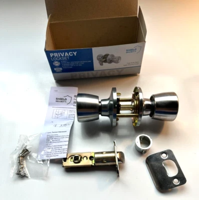 Escudo Seguridad Privacidad Cerradura Estilo Perilla Tulipán Acabado Cromo Satinado #913825 Foto 1 de 4