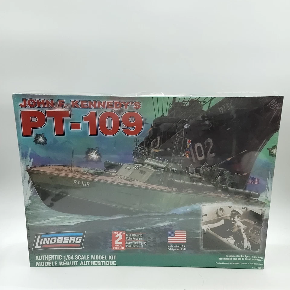 Lindberg 70886 US Navy Pt-109 Boat Desk John F. Kennedy 1/64 Ww2 Model Kit