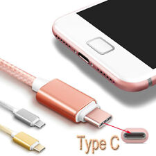 2M Nylon USB-C Type C Sync Fast Charger Power Cable For Andriod Samsung Huawei