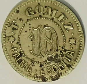 Karte 10 PALME GESCHRIEBEN DIE MARIAS PUERTO RICO HANDEL HACIENDA ALMUD CAFE Token - Bild 1 von 3