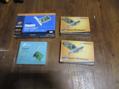 4x Gigabit Ethernet Wired Network Adapters Cards TG-3468, 2xTEG-PCITXR, EG1032 - Image 1 of 4