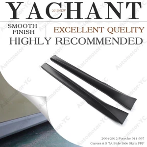 FIBER GLASS Auto ta Side Skirts 2pcs For 04-12 Porsche 911 997 Carrera & S - Picture 1 of 12