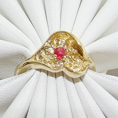 Ring Gold 333er Rubin 8 kt Goldringe Edelsteine Damen Goldschmuck Ringschmuck - Bild 1 von 4