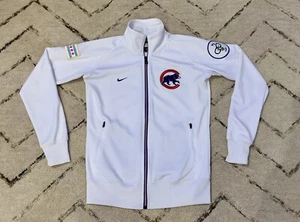 Nike Chicago Cubs White Jacket Youth large  Customized  Harry Caray - Picture 1 of 8