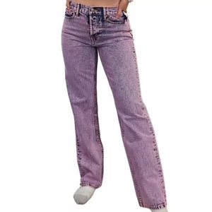 Teddy Fresh Vintage Purple Acid Wash High Rise Jeans Size 27 - Picture 1 of 13