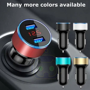 12V Dual 3.1A USB Car Charger 2 Port Adapter LED Cigarette Socket Fast Charging - Picture 1 of 15
