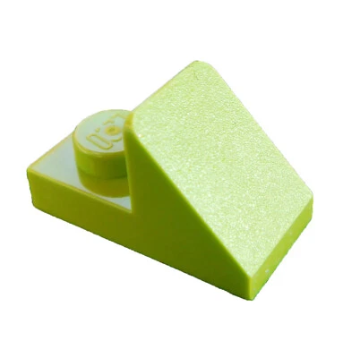 Lego 10 limette Dachsteine 1x2 mit 2/3 Ausschnitt 92946 lime Schrägstein Neu  - Bild 1 von 2