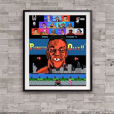 Mike Tyson's Punch Out Nintendo Videojuego Personalizado Arte De Colección 8 bits Regalo NES Foto 1 de 3